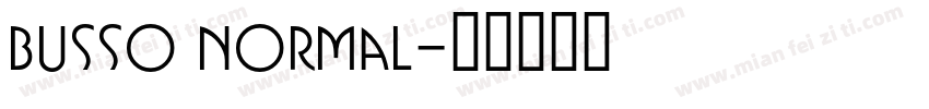Busso Normal字体转换
